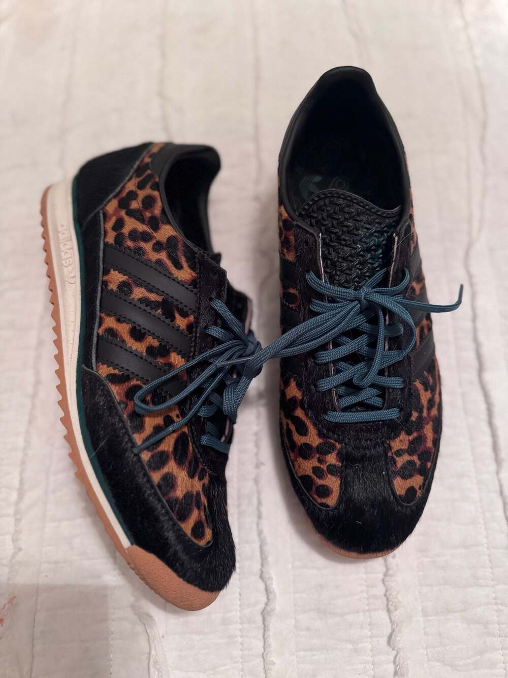adidas SL 72 OG Leopard Pony Hair Sneakers Size US 8.5